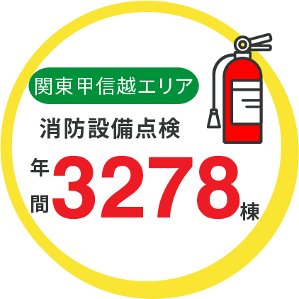 関東エリア 消防設備点検 年間3278棟